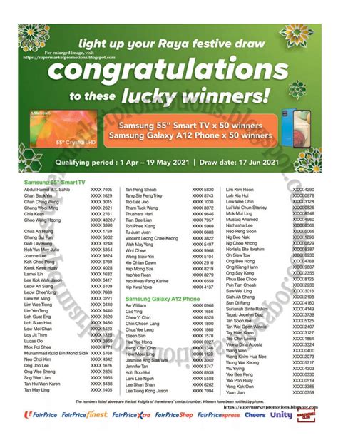 mbs lucky draw results|Festive Draw Series .